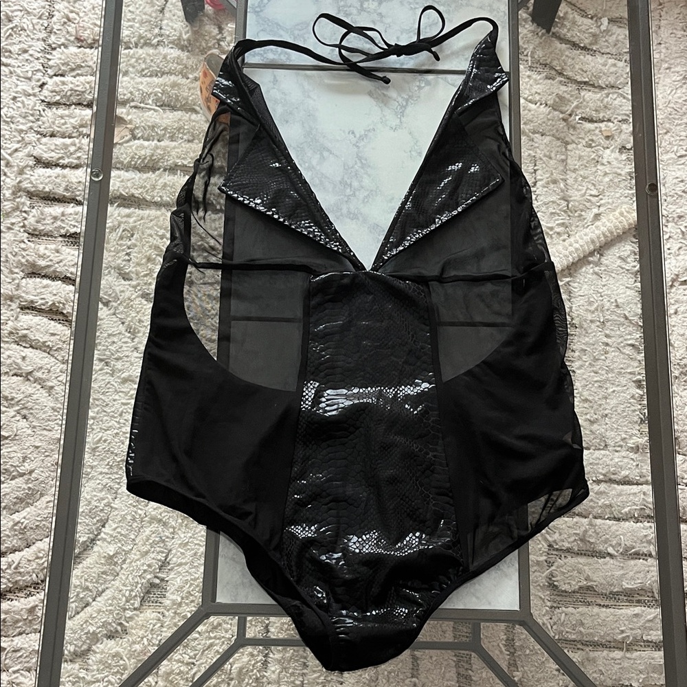 🖤Black Textured Bodysuit lingerie